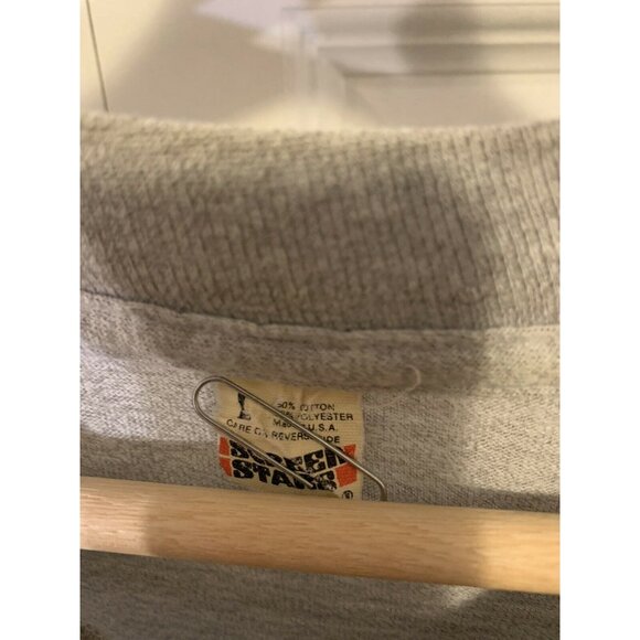 Vtg 80s BORN IN THE USA shoebox t shirt LARGE single stitch Screen Stars Gray - Picture 2 of 7